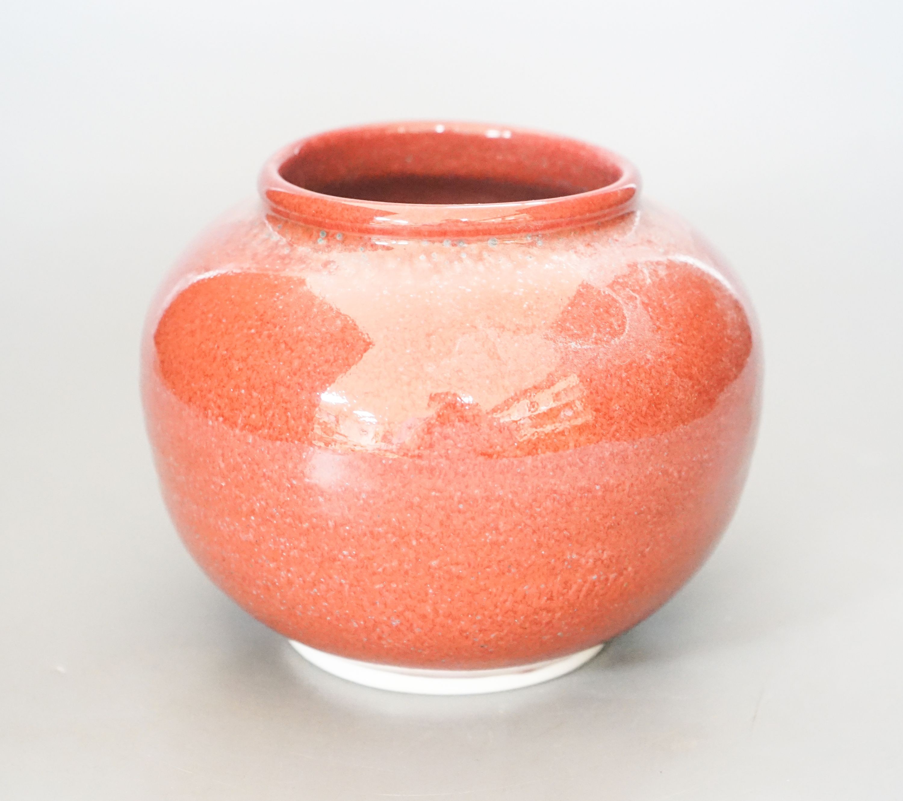 Gareth Mason (b.1965), a copper red glazed globular vase 12cm